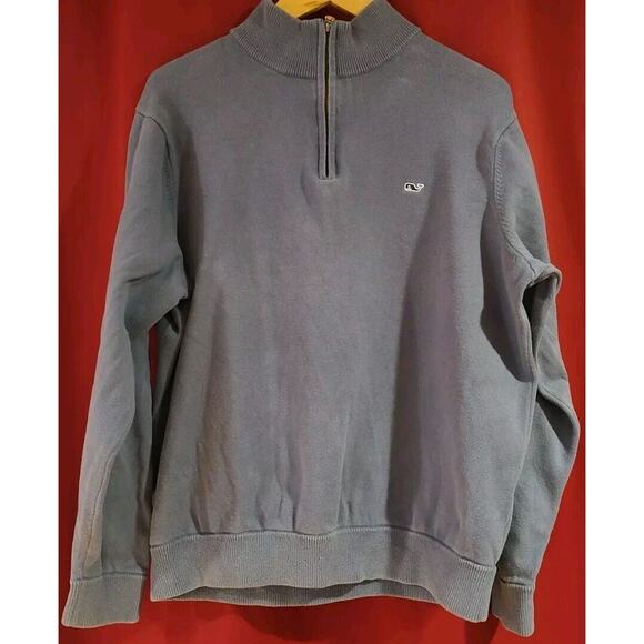 Vineyard Vines Other - Vineyard Vines Performance Men’s M 1/4 Zip Long Sleeve Sweater Blue AAC54